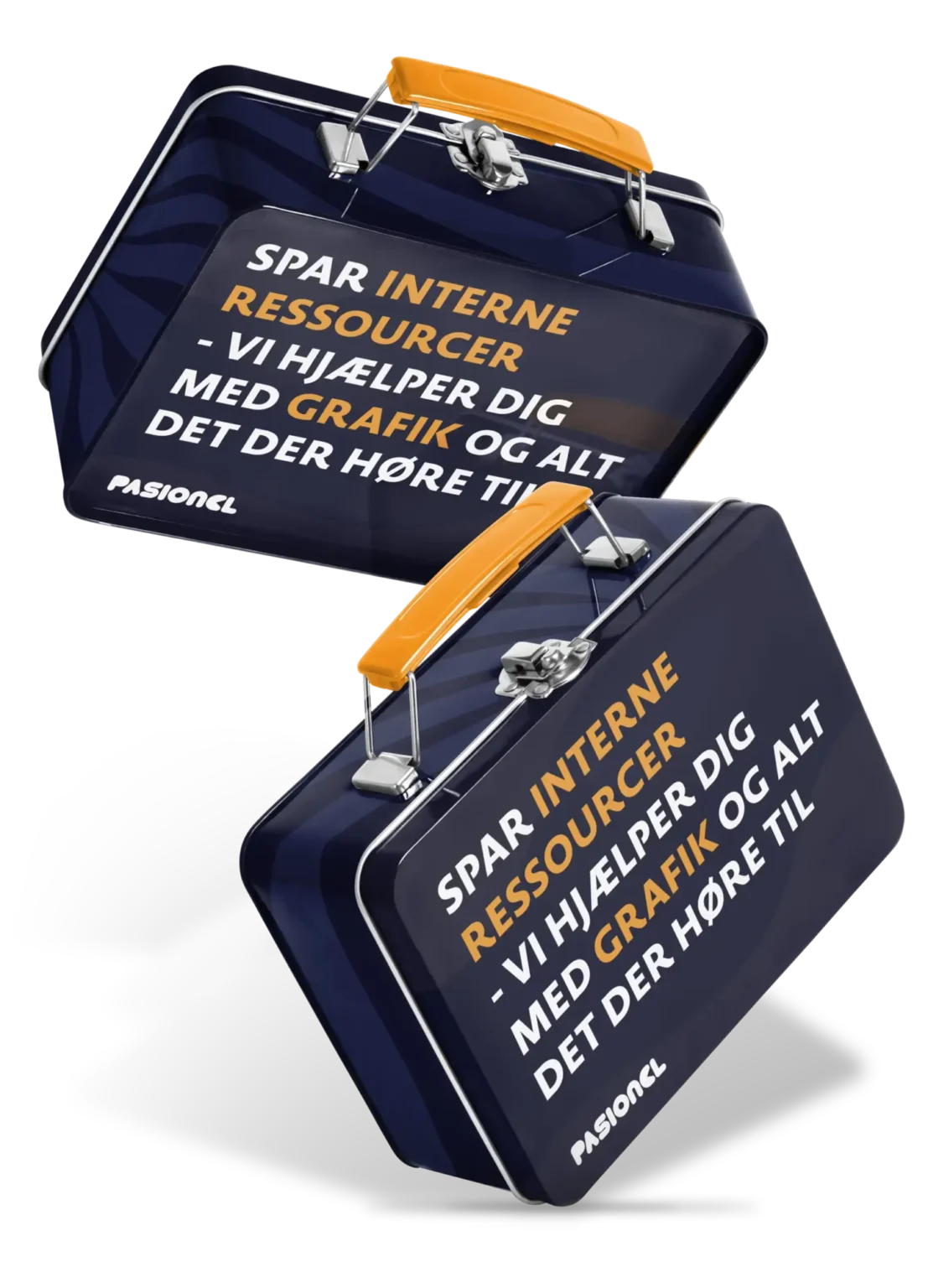 Tin kuffert med unikt grafisk design inspireret kunstværk